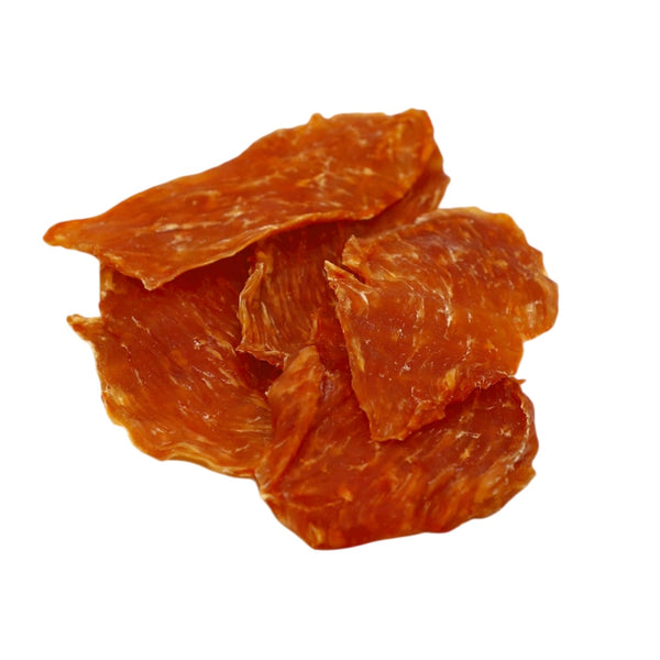 Dried orange peels on a white background