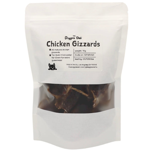 Package of Chicken Gizzards with visible contents on a white background