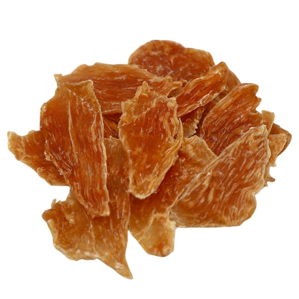 Dried meat on a white background