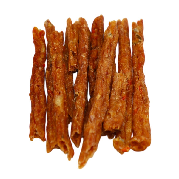 Dog chew treats on a white background